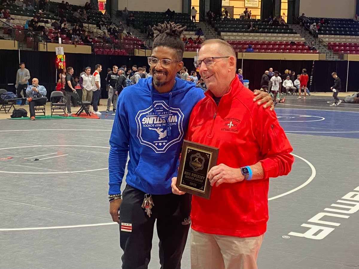 Billy Abbott earned the Buckley Service award at National Preps this past weekend. Billy is a school man and dedicates his life to serving his students, athletes, and colleagues. Enjoy your retirement, and thank you for leading all of us! <a href="/STCAthletics/">St. Chris Athletics</a> <a href="/STCVA/">St. Christopher's</a>