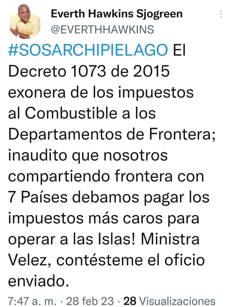 leiswel's tweet photo. Nuevamente el Archipiélago está en S.O.S 🆘 #SOSARHIPIELAGO !!!
😢 por la pérdida de conectividad aérea. Una crisis económica y social se avecina Por favor🙏@MincomercioCo @ViceColombia @MinInterior @MinTransporteCo 
@infopresidencia @petrogustavo @seaflowerclust4 #JuntosSomosMas https://t.co/gVhXy8GipK