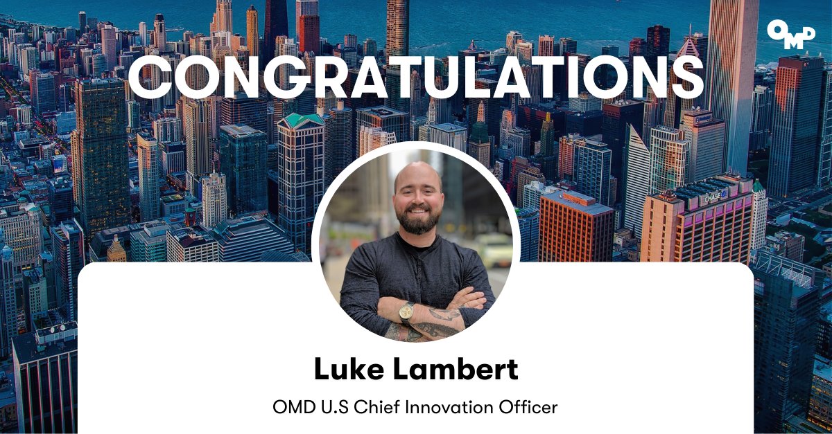 OMD_USA's tweet photo. We are excited to announce the appointment of Luke Lambert to Chief Innovation Officer at OMD U.S. Congratulations, Luke. 🎉 https://t.co/lciCFLpa6P