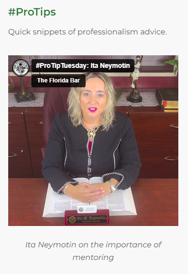 FLBarCFP's tweet photo. Thank you, Ita Neymotin, for this important #ProTipTuesday! #IUsedToBeYou #MentoringMatters #MentoringMakesaDifference #DontTryToDoThisAlone
@neymotin @GarySLesserEsq @TheFlaBar
https://t.co/0q62ZyiTC1 https://t.co/u3zUxjOH43