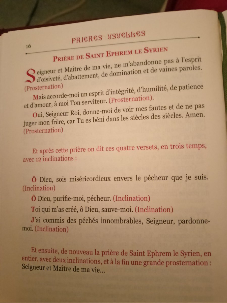 Prière de Saint Éphrem le Syrien à faire pendant le Grand Carême