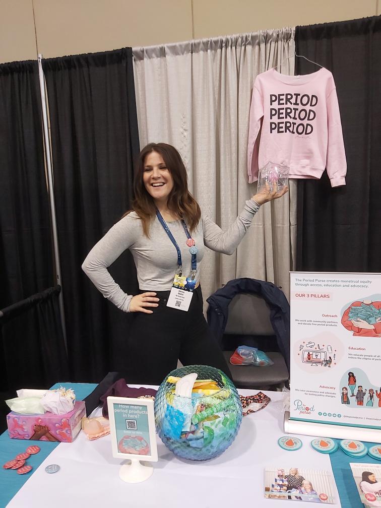 What can we say, we're obsessed with periods and will talk about them whenever we get the chance!

This is Sabrina, a presenter with the #MenstruationNation at our booth at #OLASC earlier this month!

Stay in the cycle — sign up for our newsletter here: bit.ly/3SxGCuh