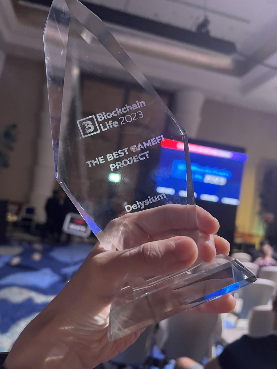 The_Delysium's tweet image. Glory belongs to we Delysians! 🎉
Delysium was just named Best #GameFi Project of the year at the #BlockchainLife2023 Awards. 

This is only the beginning.  

Don&apos;t miss what&apos;s next.