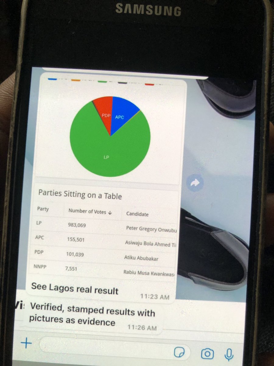 Morris_Monye's tweet image. But I told you guys that LP had almost 1m votes in Lagos and they said we were crying sour. 

Data and facts don’t lie. 

Now PDP confirms exactly what was said

INEC must cancel the election totally and start afresh. Enough of criminality