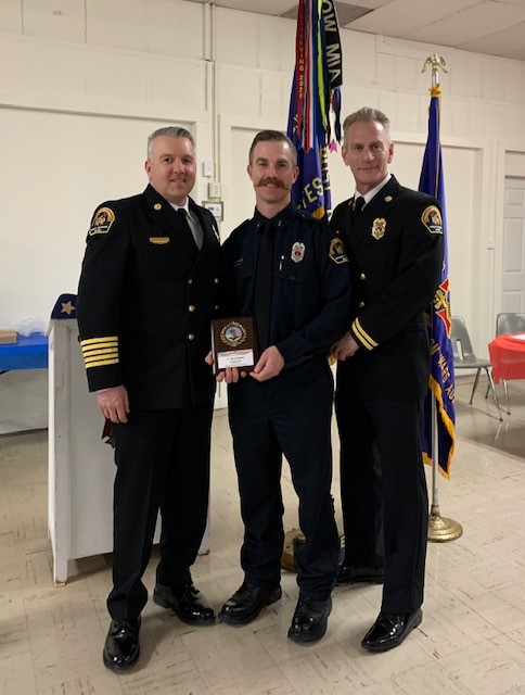GreeleyFire's tweet photo. Each year, VFW Post 2121 recognizes area first responders during their annual Americanism Awards Program.  One award is the annual Firefighter in Blue Award.  @GreeleyFire is pleased to announce that Lt. Ryan Hansen is the deserving recipient of this year’s FF in Blue award. https://t.co/zVQf6tBcKW