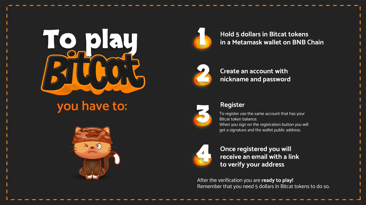 bitcatgame's tweet photo. Here a step by step guide to get started with Bitcat game!
#game #cats #tokens #BitcatGame
https://t.co/uQrQoEl3cn https://t.co/k3iIt1S4GM