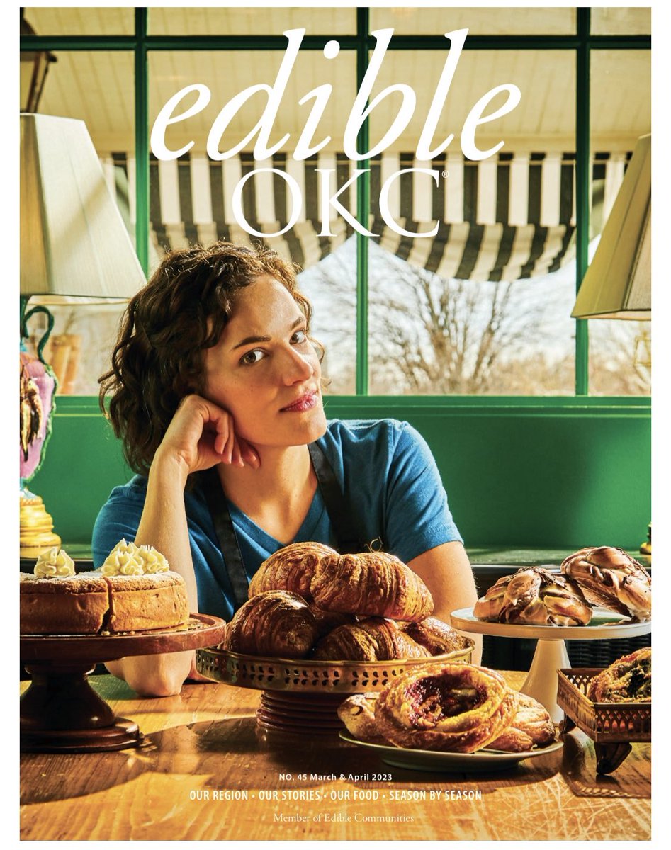 EdibleOKC (@edibleokc) on Twitter photo Spring has SPRUNG! 💐💐
Our March & April 2023 magazine is hitting stands around the metro and we can’t wait for you to flip through the delicious pages!
On the Cover:
Quincy Bake Shop owner Trisha O'Donoghue surrounded by her goods at the <a href="/BradfordHouseOK/">Bradford House</a>
📸by Shea Alan Spring has SPRUNG! 💐💐
Our March & April 2023 magazine is hitting stands around the metro and we can’t wait for you to flip through the delicious pages!
On the Cover:
Quincy Bake Shop owner Trisha O'Donoghue surrounded by her goods at the <a href="/BradfordHouseOK/">Bradford House</a>
📸by Shea Alan
