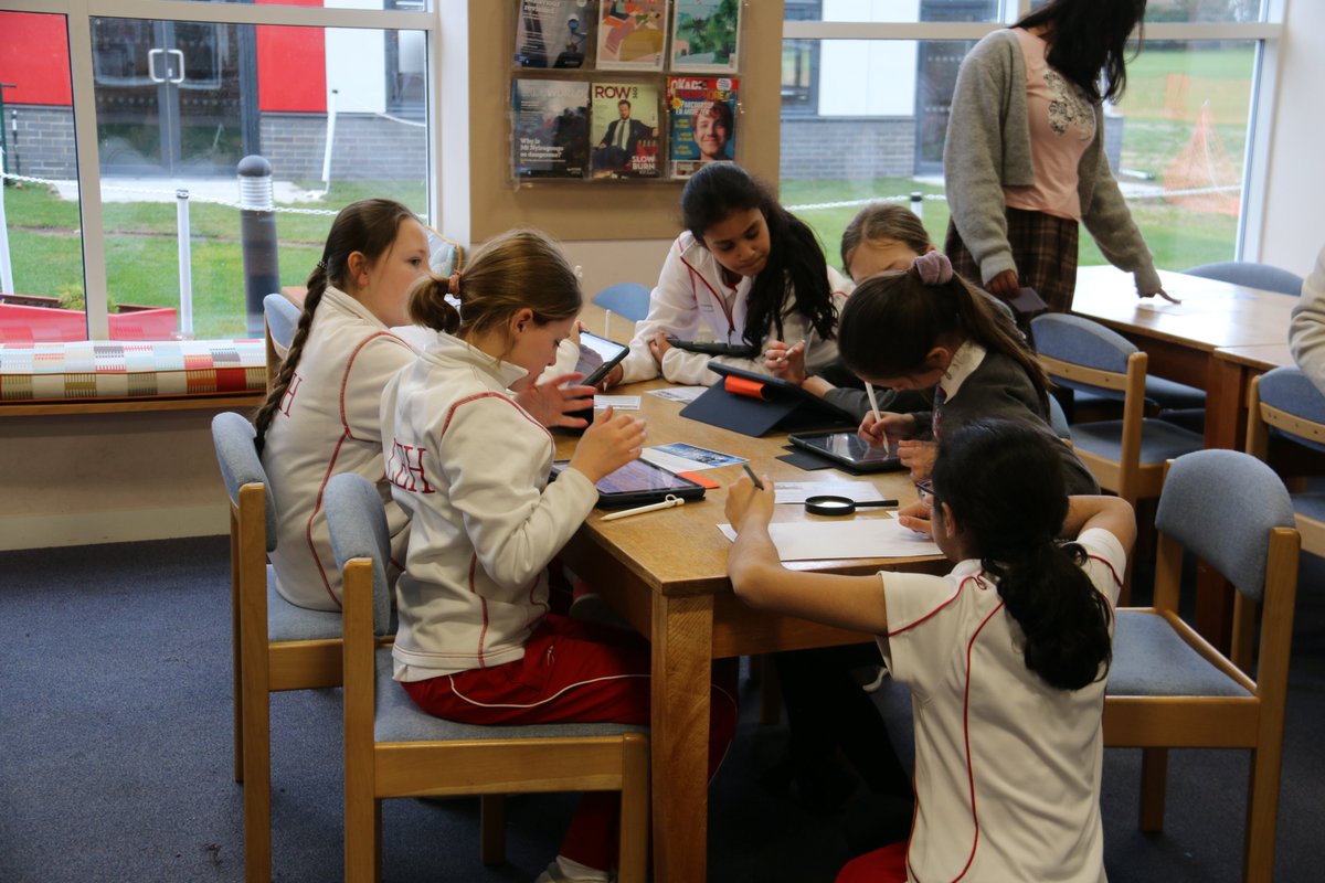 LEHSchool's tweet photo. The LRC became a crime scene this lunch time. As part of #worldbookday2023 , the Thirds turned detective working out the mystery of who murdered the library assistant. #LEHSchool @LEHEnglish https://t.co/tWfTe9ANQQ