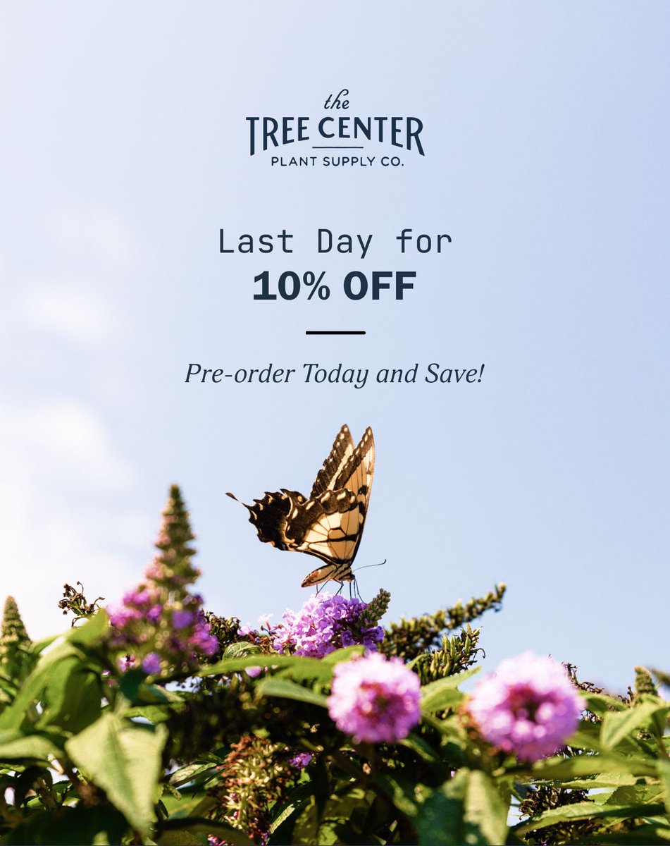 Attention!📢 Today is your last day for Spring Savings! We're saying goodbye to February and to our spring pre-sale savings. Act fast! Our 10% OFF Spring Pre-sale ends tonight.🚨
thetreecenter.com
Enter code SPRING10 and choose your shipping date at checkout!🚛📦🌲
