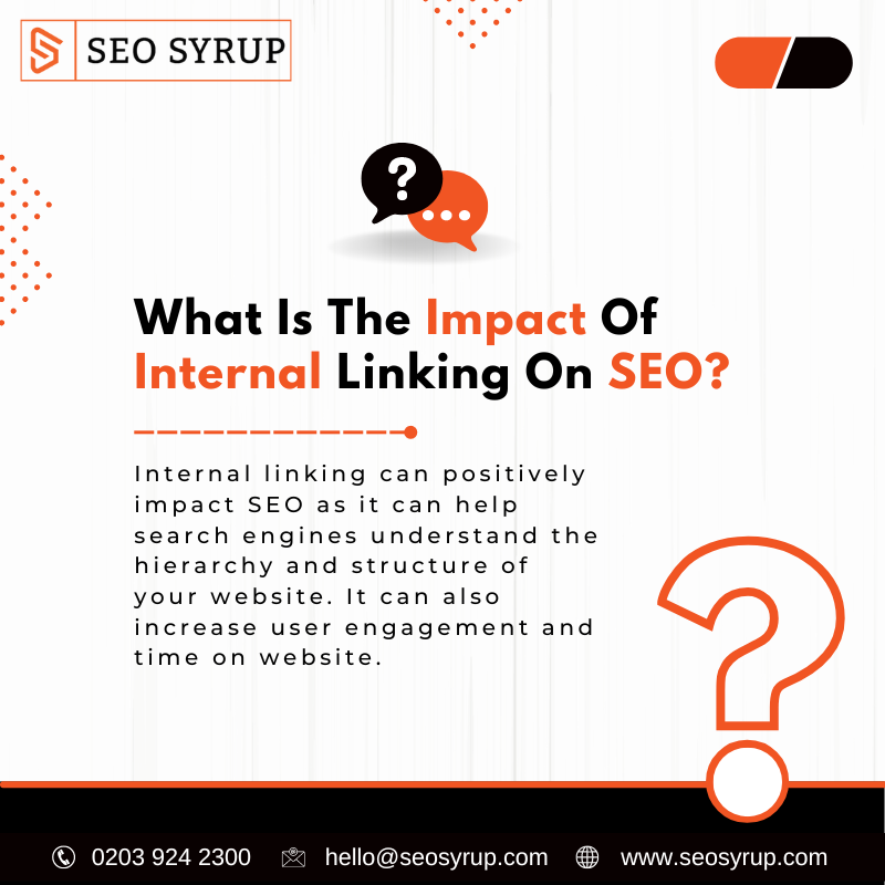 𝗙𝗔𝗤
.
.
What Is The Impact Of Internal Linking On SEO?
.
.
#SEO #Seosyrup  #InternalLinking #WebsiteNavigation #LinkBuilding #SEOStrategy #OnPageSEO #ContentOptimization #AnchorText #DigitalMarketing #GoogleRankings #SERP #KeywordResearch #ContentMarketing #Backlinks