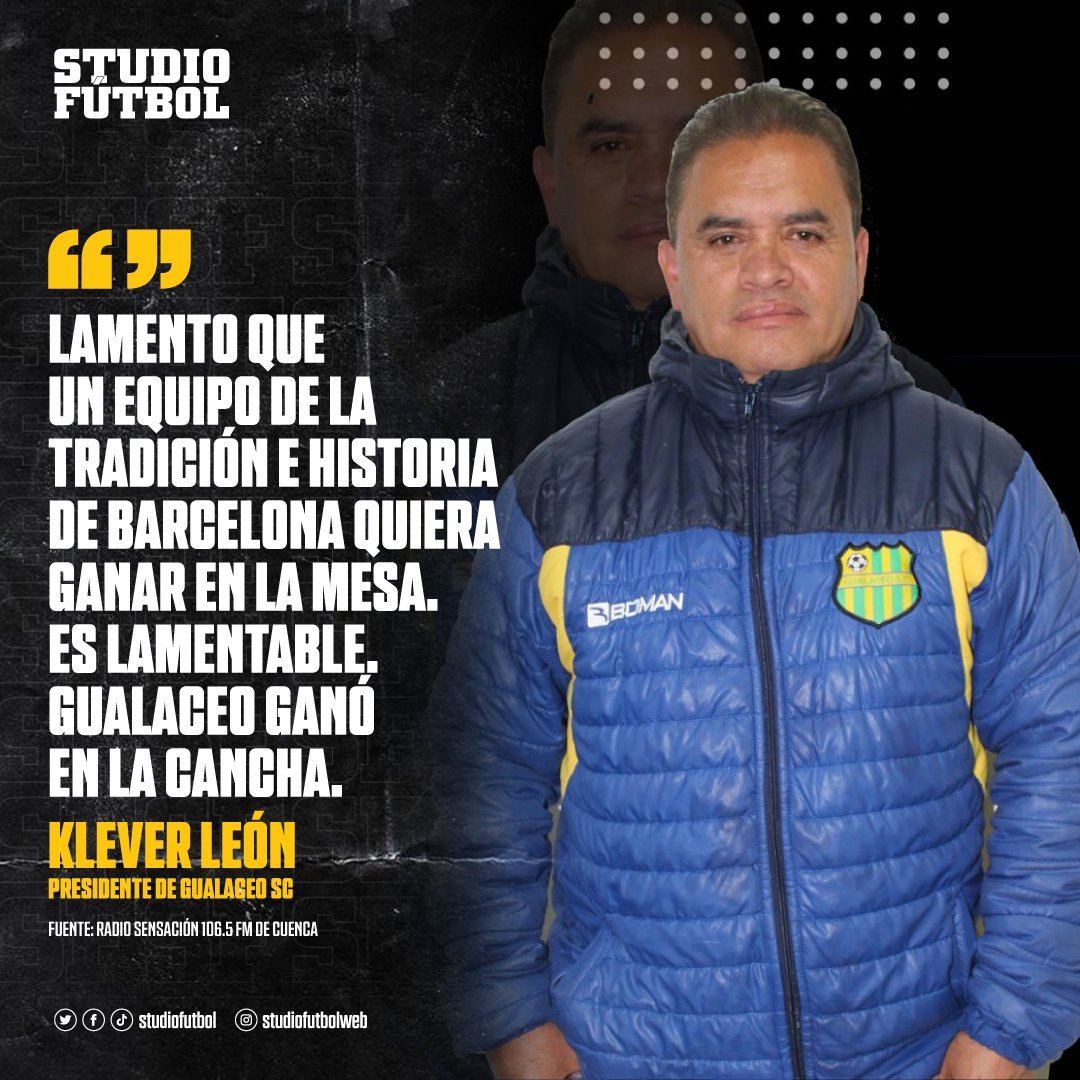 #Gualaceo | “Lamento que un equipo de la tradición e historia de #BSC quiera ganar en la mesa” bit.ly/41z9PZS