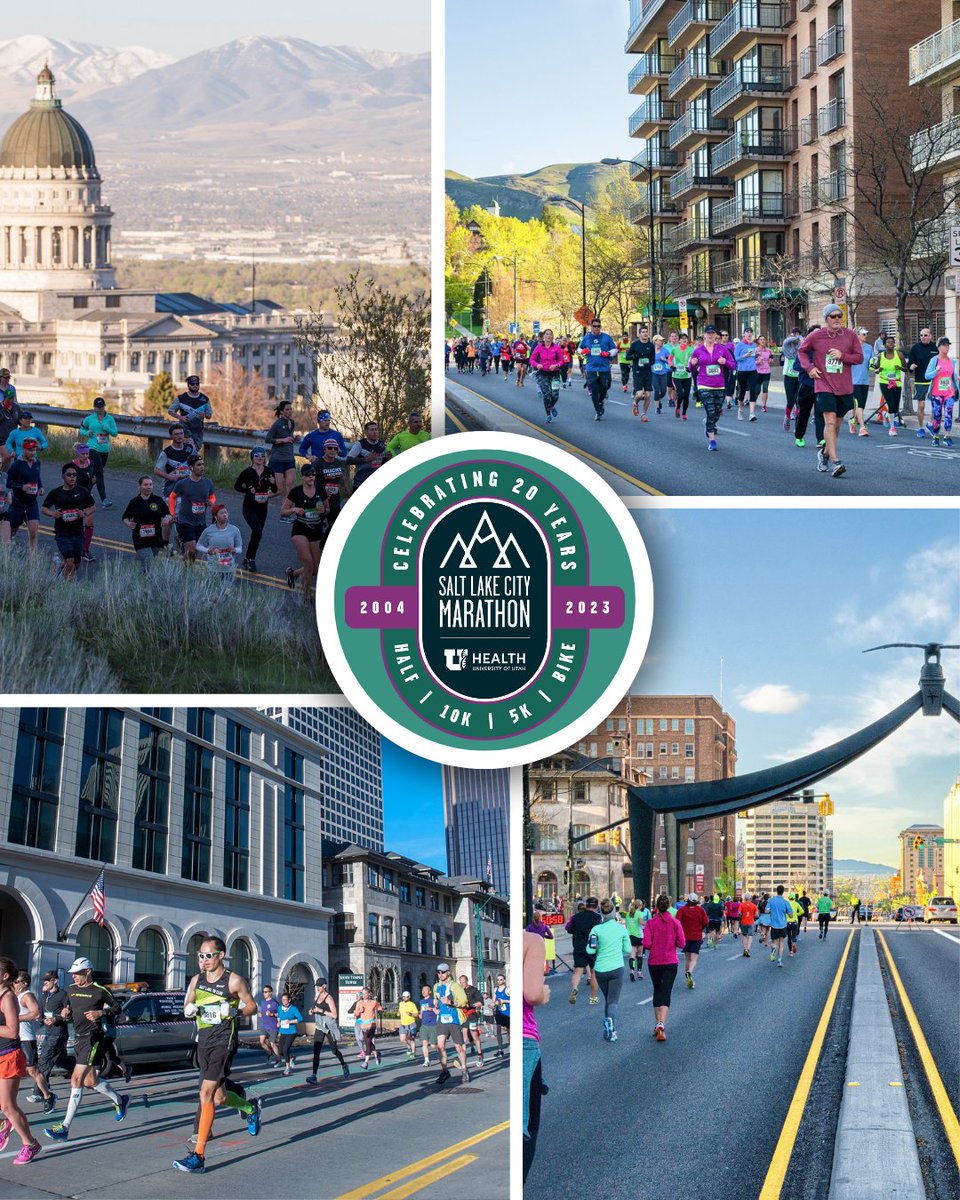 🏃🏽‍♀️ 𝑻𝒉𝒆 𝒓𝒂𝒄𝒆 𝒊𝒔 𝒐𝒏...𝐭𝐨 𝐫𝐞𝐠𝐢𝐬𝐭𝐞𝐫 𝐛𝐞𝐟𝐨𝐫𝐞 𝐩𝐫𝐢𝐜𝐞𝐬 𝐠𝐨 𝐮𝐩 𝐭𝐡𝐢𝐬 𝐒𝐮𝐧𝐝𝐚𝐲 (𝟑/𝟓)!

𝐀𝐩𝐫𝐢𝐥 𝟐𝟐, 𝟐𝟎𝟐𝟑 - 𝟐𝟎 𝐘𝐄𝐀𝐑 𝐀𝐍𝐍𝐈𝐕𝐄𝐑𝐒𝐀𝐑𝐘

Full - Half - 10k - 5k
Bike Tour - Kids K

Register: saltlakecitymarathon.com