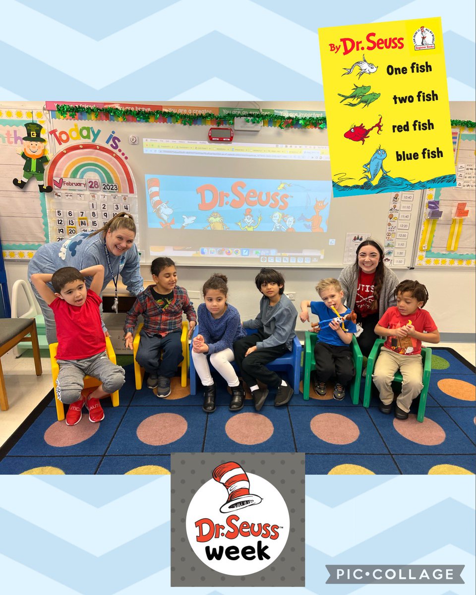 MrsHiatt135's tweet photo. Room 123 is wearing red and blue today to celebrate Dr. Seuss spirit week! 🐟❤️ #RedFishBlueFish @OrlandCenter https://t.co/Alk4nVjmA9