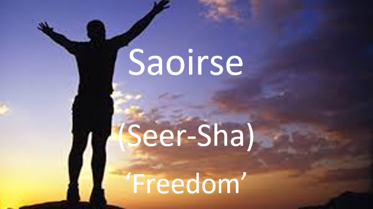 AmericanIrishSL's tweet photo. This weeks #WednesdayIrishWordoftheWeek is 'Saoirse' which translates to 'Freedom'. Saoirse is also a popular girls name in Ireland. https://t.co/x4RvXwZvSM