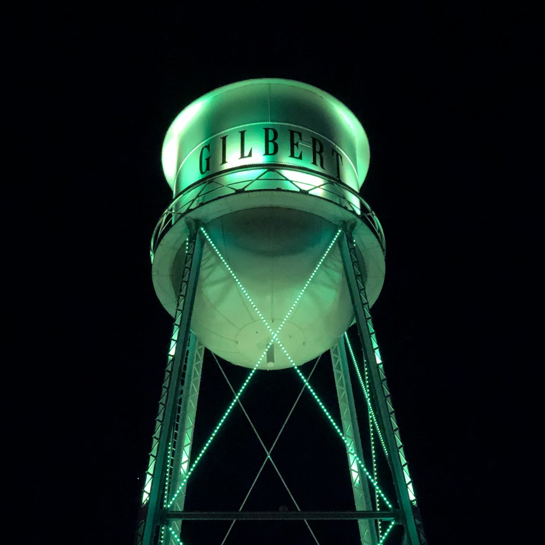 GilbertYourTown's tweet photo. The Gilbert Water Tower will be lit pink, green and blue tonight for #RareDiseaseDay. ๐๐๐
This lighting request was submitted by @rarediseaseday.
Learn more โก๏ธ https://t.co/PCxBqJfSsI
#LightUpGIlbert https://t.co/UY7TQ3LSBV