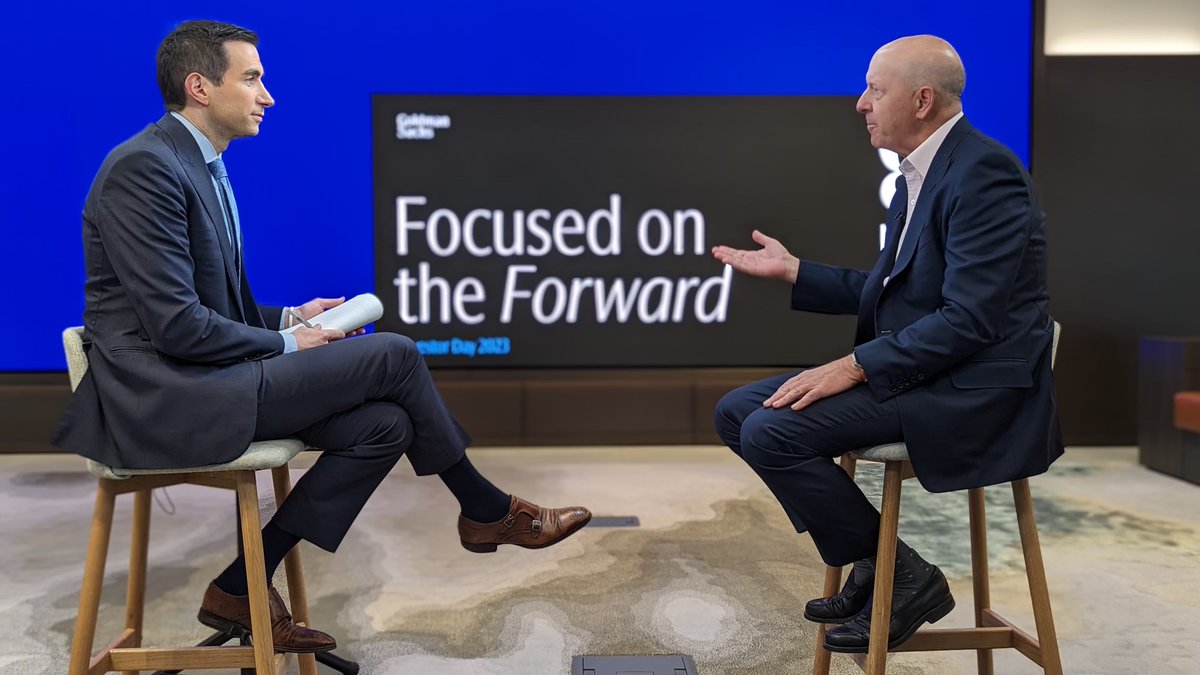 Goldman Sachs (@goldmansachs) on Twitter photo Our Chairman and CEO David Solomon spoke with <a href="/SquawkBoxCNBC/">SquawkBox on CNBC</a> on our strategic priorities moving forward at the firm’s second-ever #GSInvestorDay: click.gs.com/3d1f Our Chairman and CEO David Solomon spoke with <a href="/SquawkBoxCNBC/">SquawkBox on CNBC</a> on our strategic priorities moving forward at the firm’s second-ever #GSInvestorDay: click.gs.com/3d1f