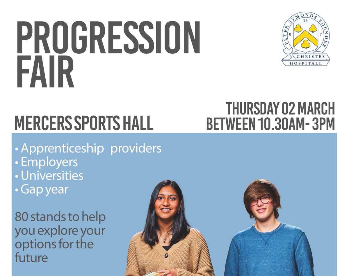 This Thursday!

Come along to PSC's Progression Fair at the Mercers Sports Hall. We will have over 80 stands ready to help you explore your future options