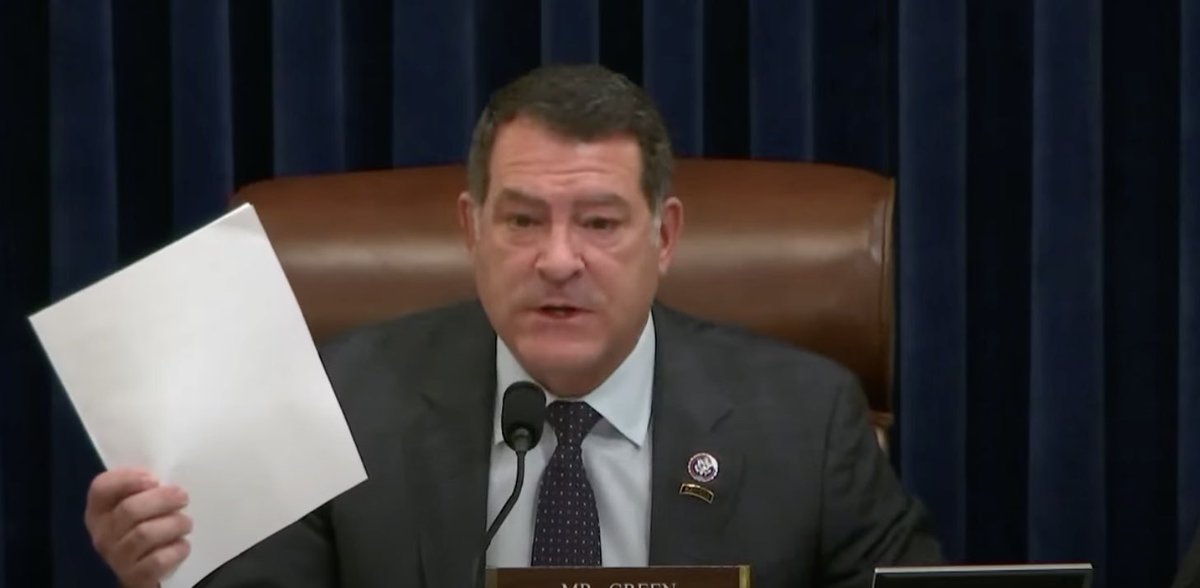 RepMarkGreen's tweet photo. In my hand are letters from parents around the country who are grieving the loss of their child due to fentanyl poisoning. 

Some of these parents are in the hearing room today. https://t.co/2g8wiYhkQI