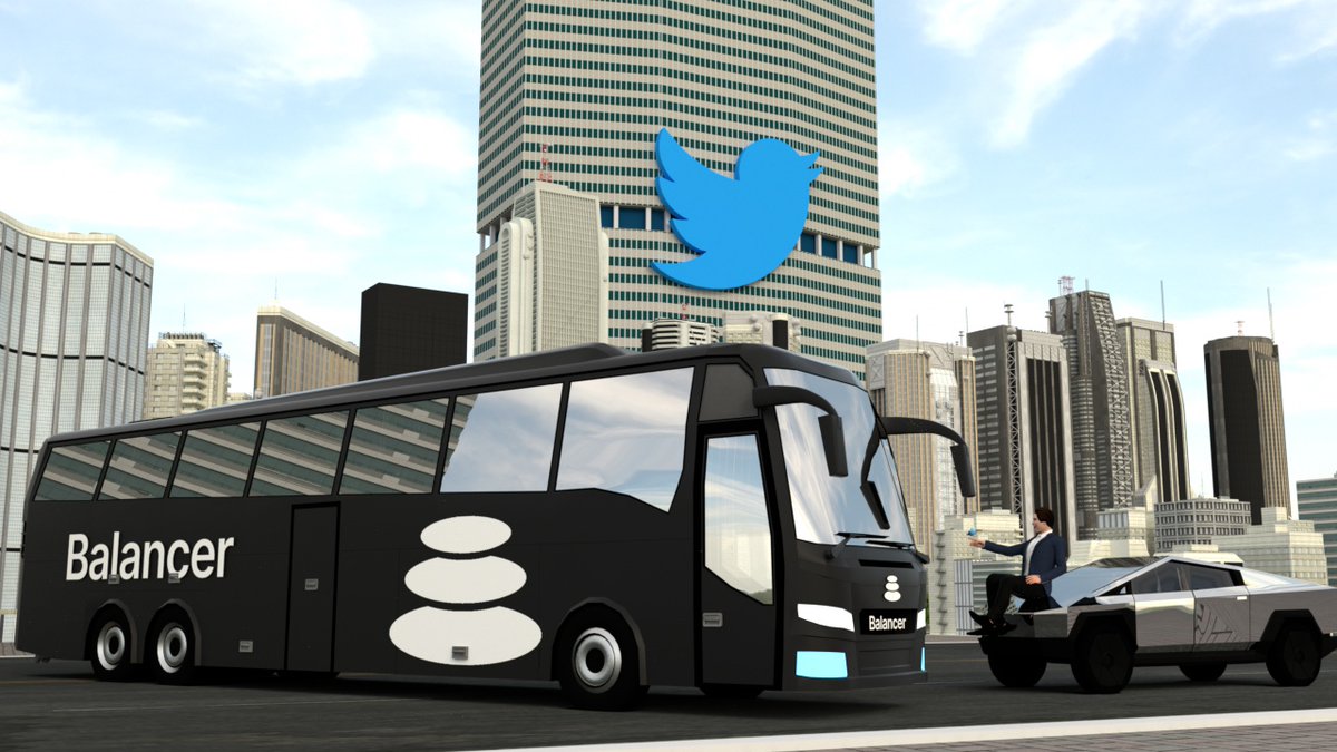 Day four: Passing through San Francisco on the last leg of our road trip. Met up with Elon by the 🐦 HQ and showed him our Balancer Lens profile <a href="/LensProtocol/">Lens</a>