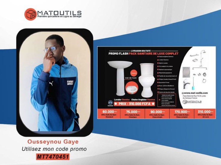 Ousseynou_Gaye_'s tweet photo. Effectuez vos achats avec mon code promo MT7470451 pour profiter de nombreux avantages. 

Passez votre commande au  au +221776400007 / +221777475151 ou rendez-vous à notre showroom situé à Dakar, Fass Delorme : Rue FA04, près du Campus France.
@MatOutilsPro 

#MatoutilsPro https://t.co/vTEP1CP0nB
