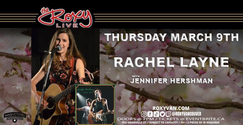 Rachel Layne (@rachellayne17) on Twitter photo ππΆ SHOW Announcement πΆπ
Join us at <a href="/RoxyVancouver/">Roxy Vancouver</a> March 9th
#music #womeninmusic #Vancouver #livemusic #jenniferhershman <a href="/musicbc/">Music BC</a> ππΆ SHOW Announcement πΆπ
Join us at <a href="/RoxyVancouver/">Roxy Vancouver</a> March 9th
#music #womeninmusic #Vancouver #livemusic #jenniferhershman <a href="/musicbc/">Music BC</a>