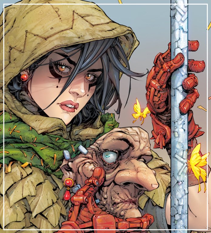 Thank you for spreading the word during the campaign and all the efforts involved. I really appreciate it.  I have officially begun the coloring stage of the book.
Here is a preview of a portion of a page that presents Stela Gryfon ready to disguise herself as Agatha the old hag.