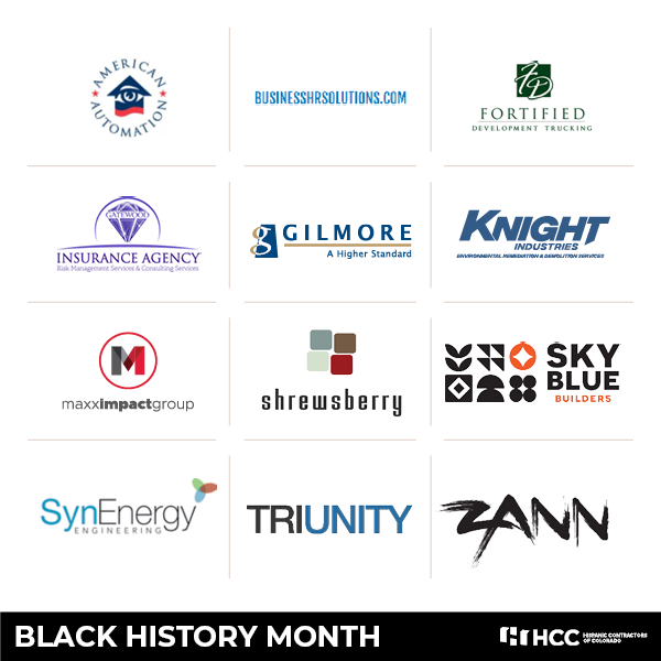 As we close out Black History Month, we'd like to recognize our African American-owned member businesses. It is these members' involvement in and contributions to our organization that ensures minority voices are amplified and respected in the construction industry. #hccolorado
