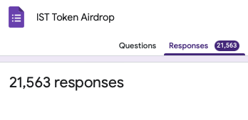 21,563 Responses and Counting!!!!
#IOTA #IST Token #airdrop <a href="/iota/">IOTA</a> <a href="/shimmernet/">Shimmer</a> <a href="/tanglepaycom/">TanglePay</a> <a href="/fireflywallet/">Firefly</a> @soon_labs 
⚽️⚽️⚽️⚽️🚀🚀🚀🚀🚀
Follow ,Retweet ,Like <a href="/IOTASoccerTeam/">Mutant Ape IOTA Club</a>
