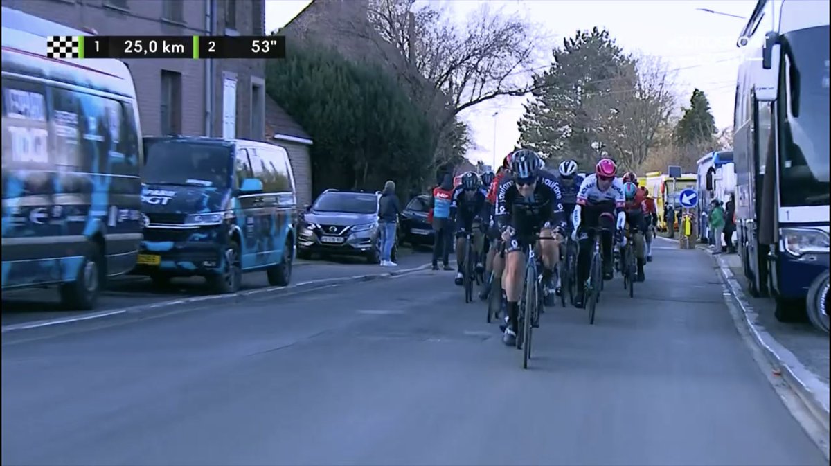 The leading group of 6️⃣ a have built up a lead of 53” over the bunch where @seanf1ynn is taking up the responsibility of chasing. 👊🏻 #GPSamyn