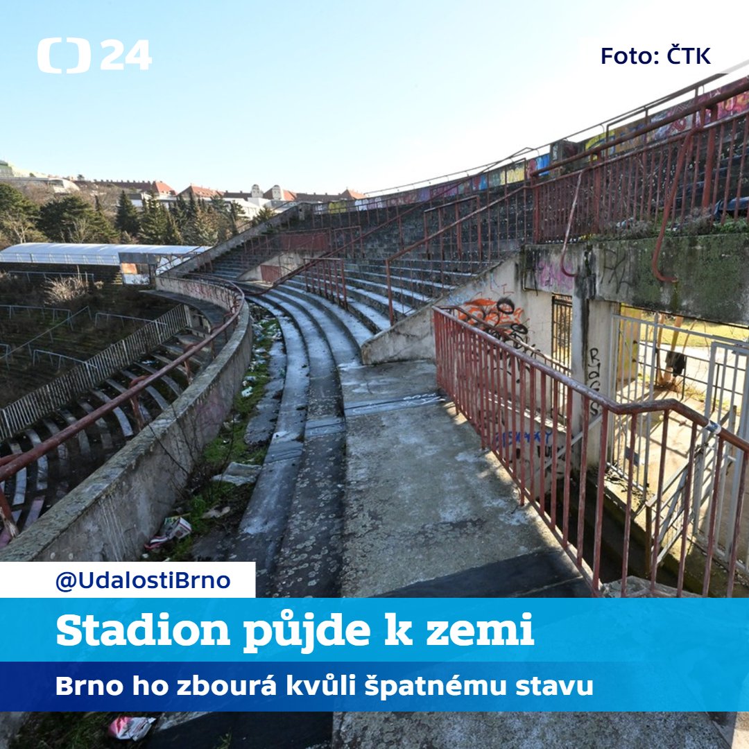 Brno bude muset časem zbourat fotbalový stadion Za Lužánkami, kde Zbrojovka před lety získala jediný titul. Stadion je staticky v dezolátním stavu, řekl dnes radní pro sport Tomáš Aberl /TOP 09/. Podle něj město o zbourání zatím nerozhodlo, ale bude věc řešit v brzké době.