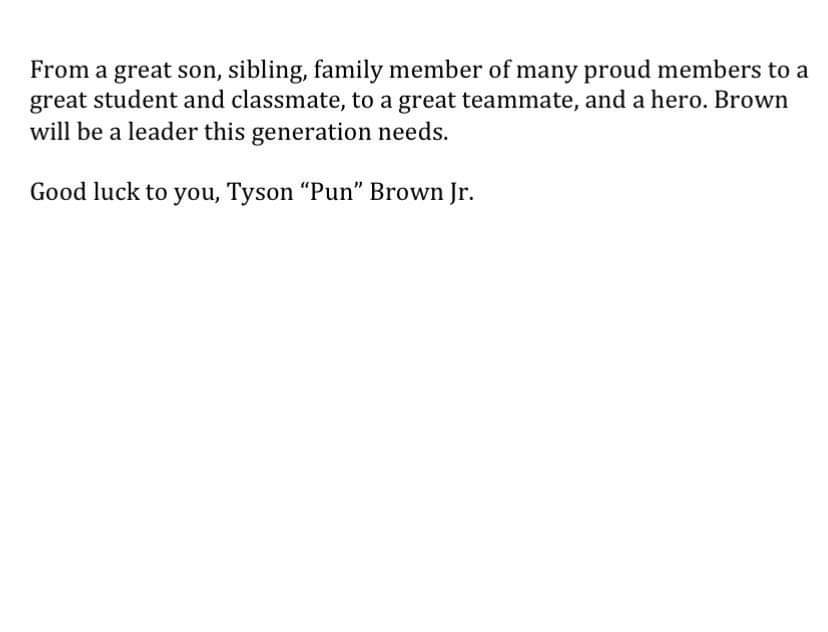 Tyson ( Punisher ) Brown Jr. (@tysonbrownjr1) on Twitter photo I want to Thank @austinbutler22 / <a href="/43Elite/">43Elite Recruiting/Training</a> For The Great Article You Did For Me !!!!!! I Truly Appreciate it alot ...... And thank you for supporting me throughout my HighSchool Career !!!!!!
<a href="/tayunnab/">Tayunna Wilson</a>
<a href="/TylanSimpson/">Tylan"SCOOT" Simpson</a> I want to Thank @austinbutler22 / <a href="/43Elite/">43Elite Recruiting/Training</a> For The Great Article You Did For Me !!!!!! I Truly Appreciate it alot ...... And thank you for supporting me throughout my HighSchool Career !!!!!!
<a href="/tayunnab/">Tayunna Wilson</a>
<a href="/TylanSimpson/">Tylan"SCOOT" Simpson</a>