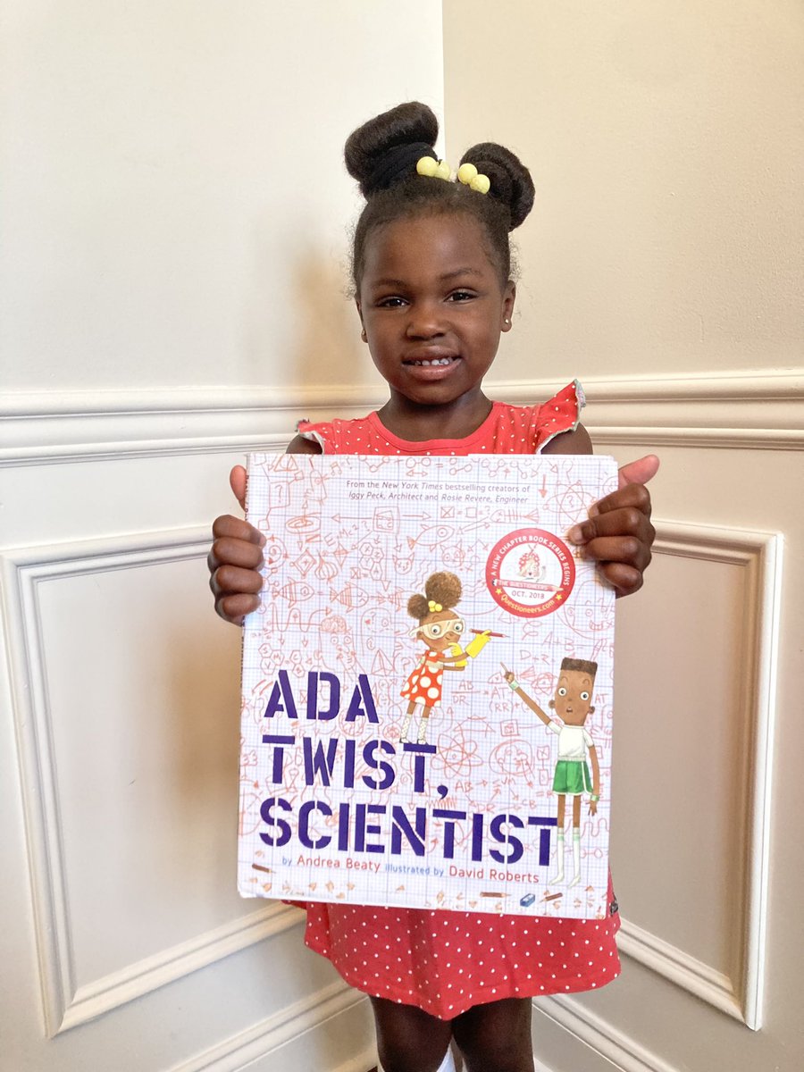 CoachDerekDay's tweet photo. It’s Read Across America week and today’s theme is dress like your favorite book character.  Landyn went with Ada Twist, Scientist!  #LifeWithLandyn #ReadAcrossAmerica https://t.co/yeuRoYIF3C