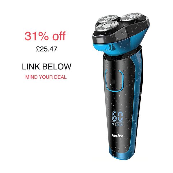 SurfingIndex's tweet photo. £25.47 (31% off) on Aesfee Electric Shavers for Men IPX7 Waterproof Wet and Dry
Amazon Deal (affiliate)- https://t.co/ggKDXmjBQw
#amazondeal #discount #offer #uk #london #shaver #trimmer #menhairs #beard #styling #grooming #handsome #model #smoothface #skincare #follow #tech https://t.co/jnQskjo8Wg