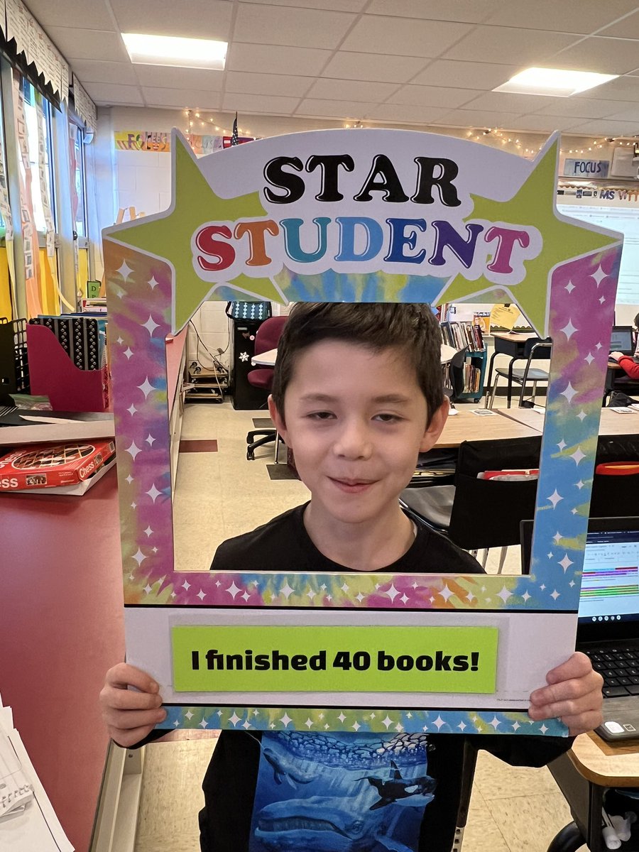 Khusan is the first to finish 40 books in our 40 Book Challenge!!  Amazing work!!  #glenoaksschool