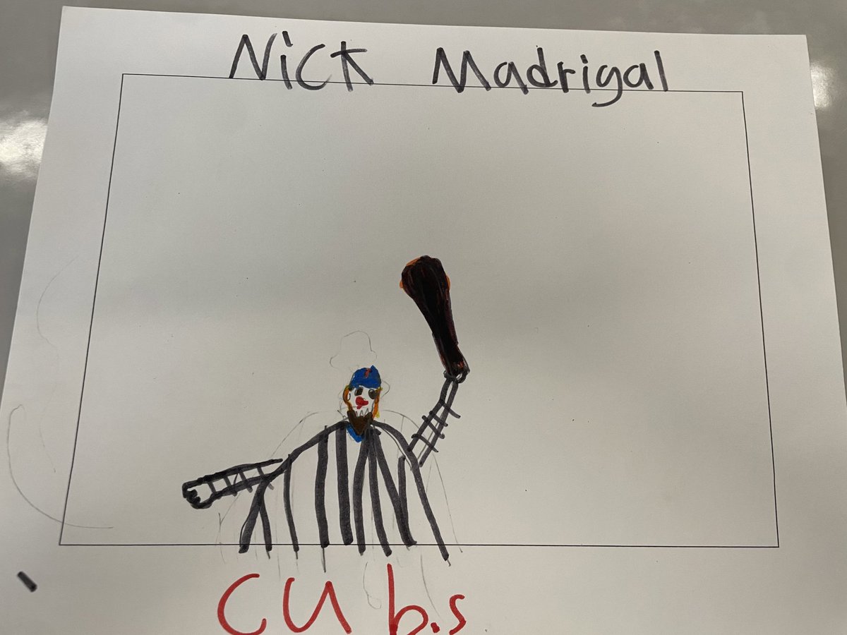 MissTourte's tweet photo. @NickMadrigal_3 you are fun to research about. Go cubs! https://t.co/F2urpAz42y