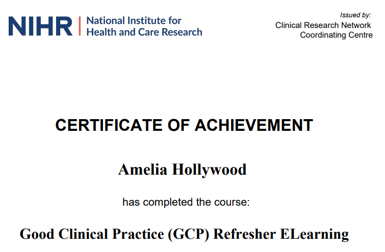 AmeliaHollywood's tweet photo. A worthwhile afternoon, revisiting key concepts and reflecting on my own practice with @NIHRresearch #nihrgcp #nihrlearn #CPD
Ready for my upcoming projects with @RBNHSFT #radiology https://t.co/XkcOkhCxAD