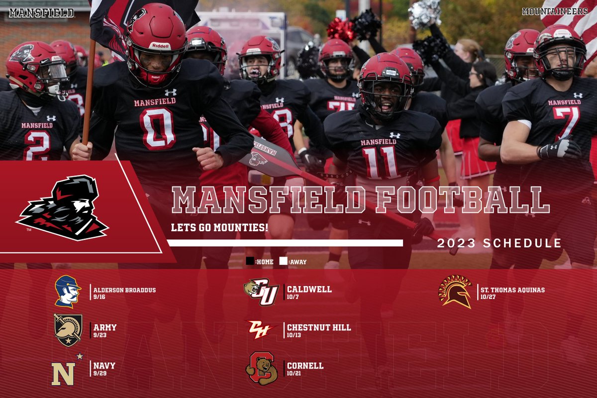 MANSFIELD UNIVERSITY FOOTBALL 2023 GAME SCHEDULE #200days