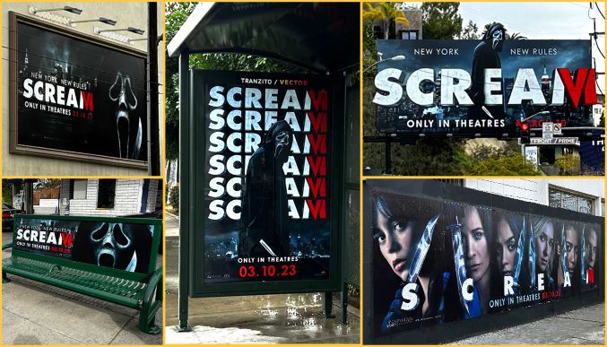 moagency's tweet photo. New York, new rules. Scream is back and this isn’t like any other Ghostface. We love supporting this franchise, check out the latest OOH campaign we printed for our partners at @ParamountPics to promote #ScreamVI.
What’s your favorite scary movie? #OOH #OurMO https://t.co/JqA3G5G13n