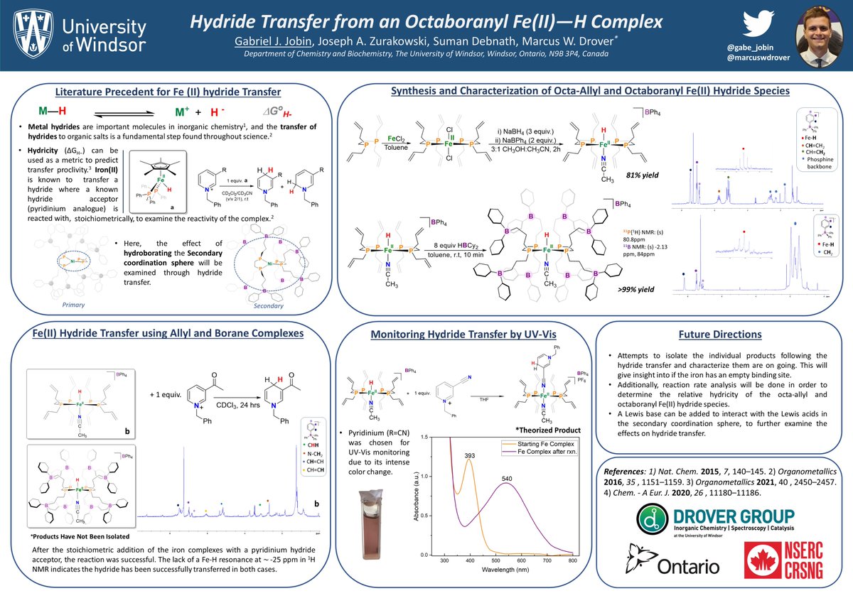 Gabe Jobin (@gabe_jobin) on Twitter photo Very excited to present my #RSCPoster #RSCinorg highlighting some of my work with <a href="/marcuswdrover/">Marcus Drover</a>! Shoutout to @jzurakowski1 and <a href="/sumaniitg/">SUMAN DEBNATH</a> for their help! <a href="/ChemUWindsor/">UWindsor Chemistry</a> <a href="/UWindsor/">University of Windsor</a> Very excited to present my #RSCPoster #RSCinorg highlighting some of my work with <a href="/marcuswdrover/">Marcus Drover</a>! Shoutout to @jzurakowski1 and <a href="/sumaniitg/">SUMAN DEBNATH</a> for their help! <a href="/ChemUWindsor/">UWindsor Chemistry</a> <a href="/UWindsor/">University of Windsor</a>