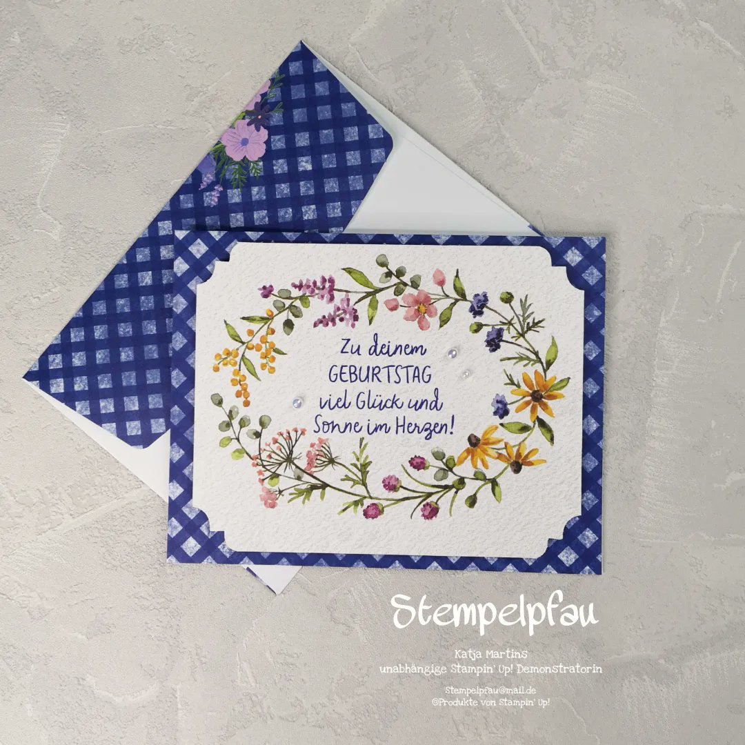 Heute ist der letzte Tag der Sale-a-Bration! Das wunderschöne Designerpapier ist zwar schon vergriffen aber es gibt noch andere tolle Prämien.
Meine beiden Karten wollte ich euch trotzdem noch zeigen und allen Geburtstagskindern heut zu ihrem Ehrentag gratulieren. 🎉
 #stampinup