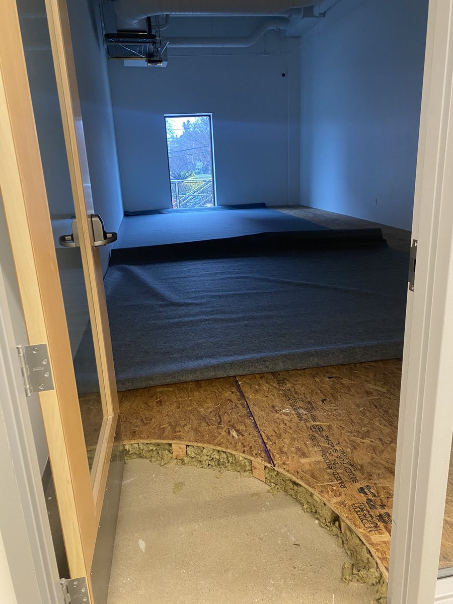 BoxBaltimore's tweet image. Our studio &amp;amp; workshop space at Unity Hall is almost ready for us to move in! Great floor soundproofing work by Theron Melchior. 👏 Look for our first workshops introducing the public studio workflow later this spring!