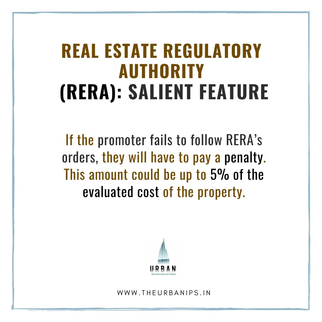 InvestmentUrban's tweet image. One of the salient features of RERA.
#rera #reraapprovedprojects #realestatenews #realestateagent #theurbanips