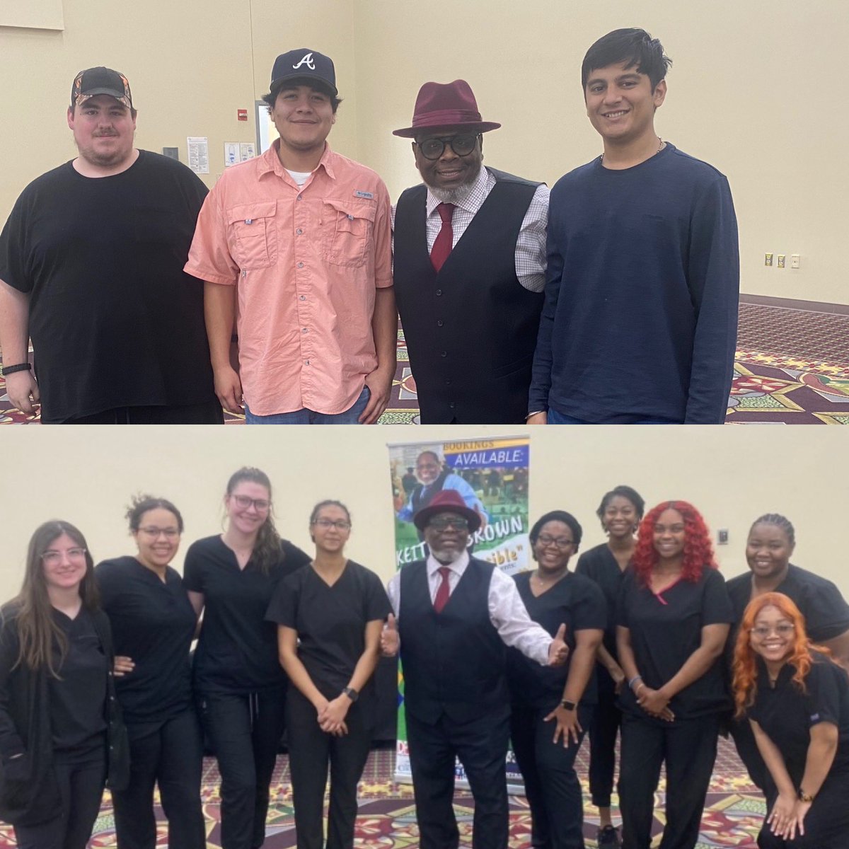 KeithLBrown1911's tweet photo. Day two with @OconeeFallLine, Dublin Campus, as we prepare to inspire at the #blackhistorymonthprogram. I love engaging before, during & after. @promotingyou @aaespeakers.
#MrImPossible #speaker #aaespeakers #theipyagency #keithlbrown #oftc #blackhistory #technicalcollegesmatter https://t.co/yI2Oec0qL1