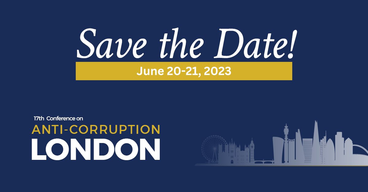 C5’s 17th International Conference on Anti-Corruption London is returning! With so much anticipation to reunite face-to-face and compare notes, don’t miss out on re-connecting with the “who’s who” of the Anti-Corruption, ESG and compliance community.

ow.ly/IBot50N4Kbw