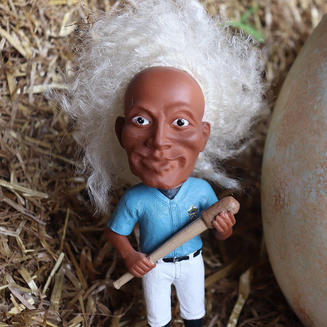 LCCaptains's tweet photo. Now this is quite the curveball.

Something suspicious is going on at Classic Auto Group Park and with 37 days until Opening Weekend we need to figure this egg out. What “bird” egg is 10 inches  tall?? https://t.co/YTTKavYUcR