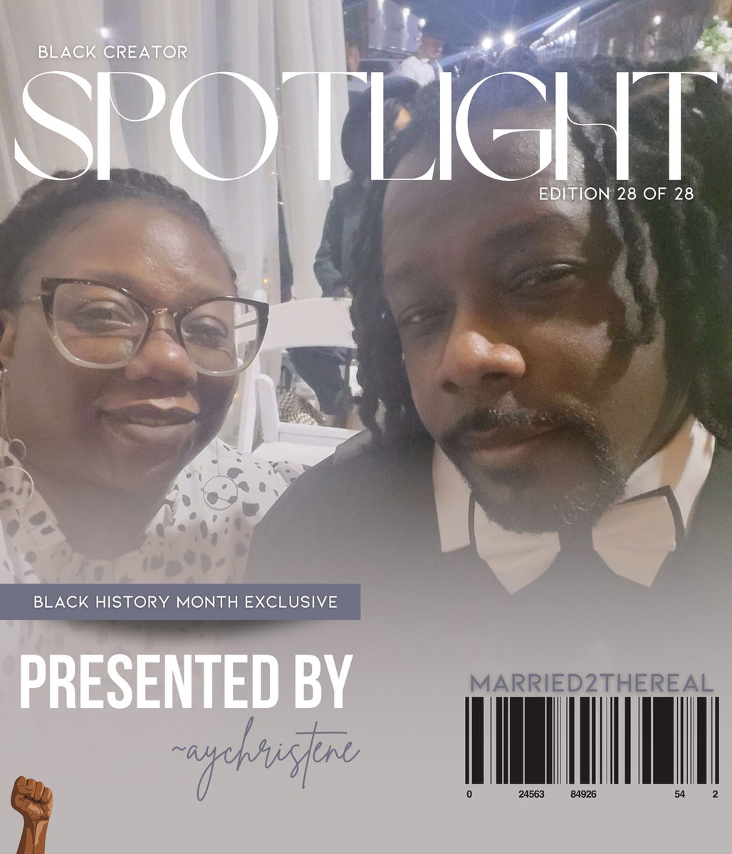 Black Creator Spotlight Issue: #28:  We celebrate the most hilarious couple @Married2TheReal Be sure to check them out for reactions, game streams and a lesson in self care and self love  

#blackcreatorspotlight #blackcreators