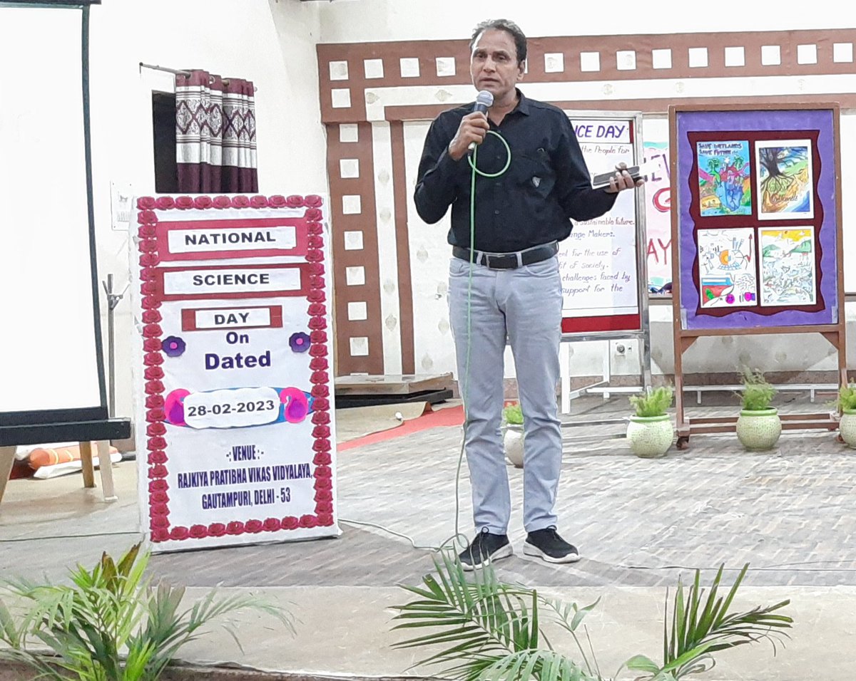 SemaltyRakesh's tweet photo. RPVV-ASoSE Gautampuri celebrated #NationalScienceDay2023 &amp; remembered the great scientists of the country who worked hard even in adverse circumstances &amp; achieved greatness for their nation.Their contribution placed India on high pedestal &amp; served humanity. #ScienceForSociety https://t.co/EOpo02BieJ