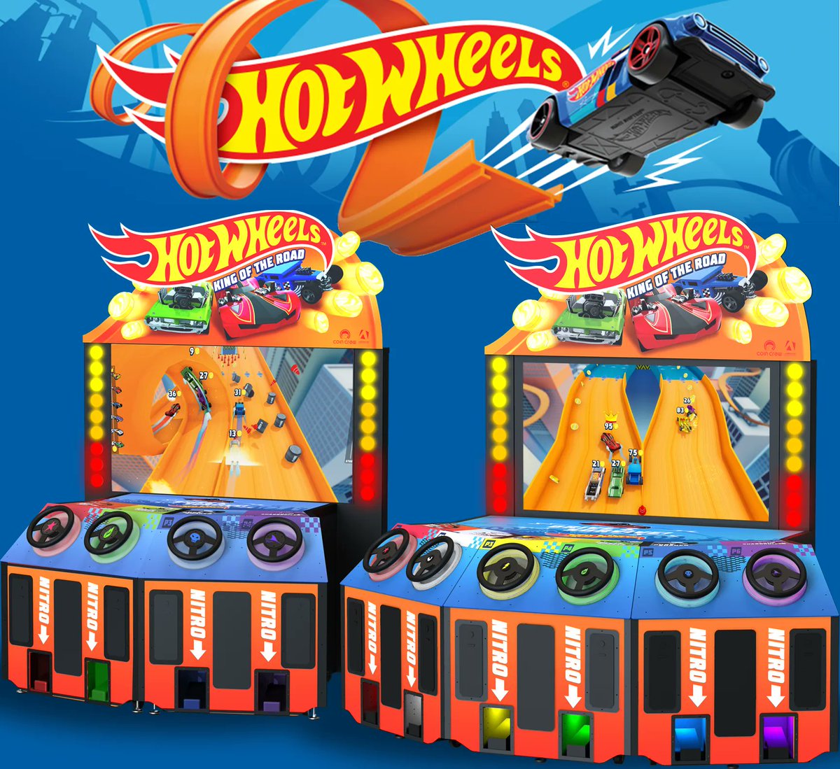 Get behind the wheel of the most legendary vehicles with this 4-player or 6-player game! buff.ly/3jVGjZe
#hotwheels #mattel #adrenalineamusements