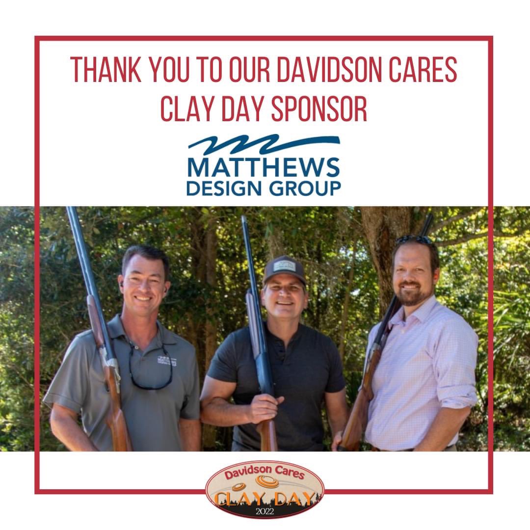 Thank you to our Davidson Cares Clay Day sponsor Matthews Design Group! Learn more about their organization &amp; their love for Clay Day in our latest blog post. 

davidsonrealtyblog.com/2023/02/09/ser…

#davidsonrealty #davidsoncares #MatthewsDesignGroup #northflorida #northeastflorida #florida
