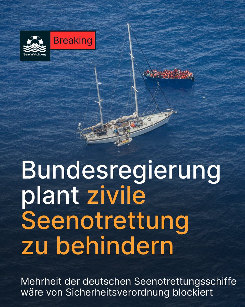 Trotz Rettungslücke und tausenden Ertrunkenen: Bundesregierung will Rettungsoperationen durch neue Schiffssicherheitsverordnung verhindern. Die geplante Änderung ist zur Erhöhung der Sicherheit weder geeignet noch erforderlich, sie wird zu weniger Rettung und mehr Toten führen.